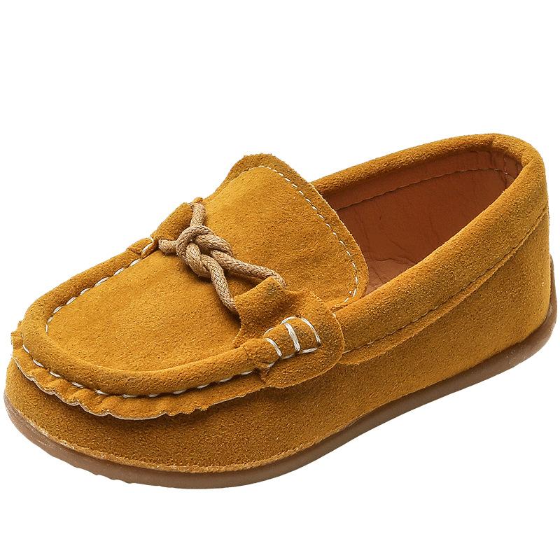 Boys Loafers Spring Autumn Moccasins Slip-on Fashion British Style Shallow Children's Flat Shoes Solid Color Kids Causal Shoes