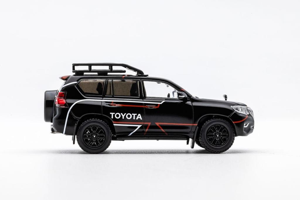 Gaincorp Products 1/64 Scale Toyota Land Cruiser Prado 150 Rally Version RHD Black Finished Product