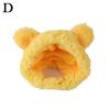 Pet Cat Headgear Knitted Hat Funny Bear Ears Hat Warm Short Plush Headdress Adjustable Birthday Dress Up Headdress Pet Supplies