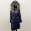 OFTBUY Зимнее женское пальто с воротником из натурального меха лисы, куртка с капюшоном, толстая теплая осенняя шапка, съемная, удлиненная, белая утиная пуховая верхняя одежда