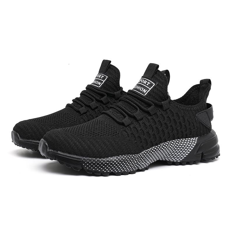 Мужские дышащие повседневные кроссовки для бега из сетки Flyknit, лето-осень 2025