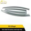 Rain Guards Trim for 2005-2016 Buick Regal: 3D Stainless Steel Weather Deflector Strips