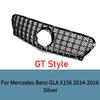 For Mercedes-Benz GLA Class X156 2014-2016 Front Bumper Grille GT Diamond Style GLA200 GLA250 GLA260 ABS Car Styling