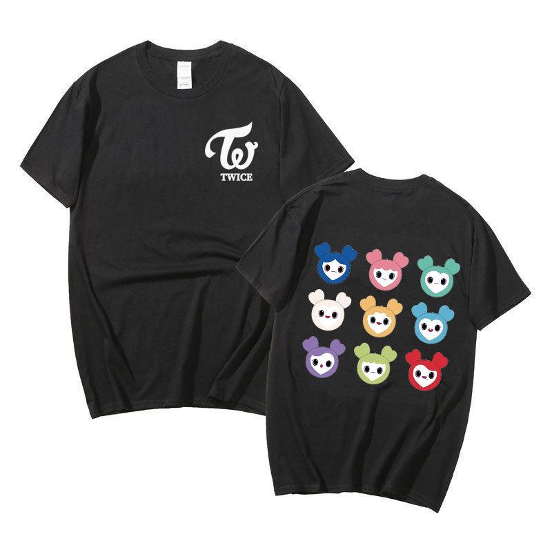 Support Twice Combination Peripheral Harajuku Printed Fashion Men'S And Women'S T-Shirts Top Short Sleeves