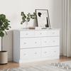ALTA Chest of Drawers White 112x35x73 Cm Solid Pine Wood