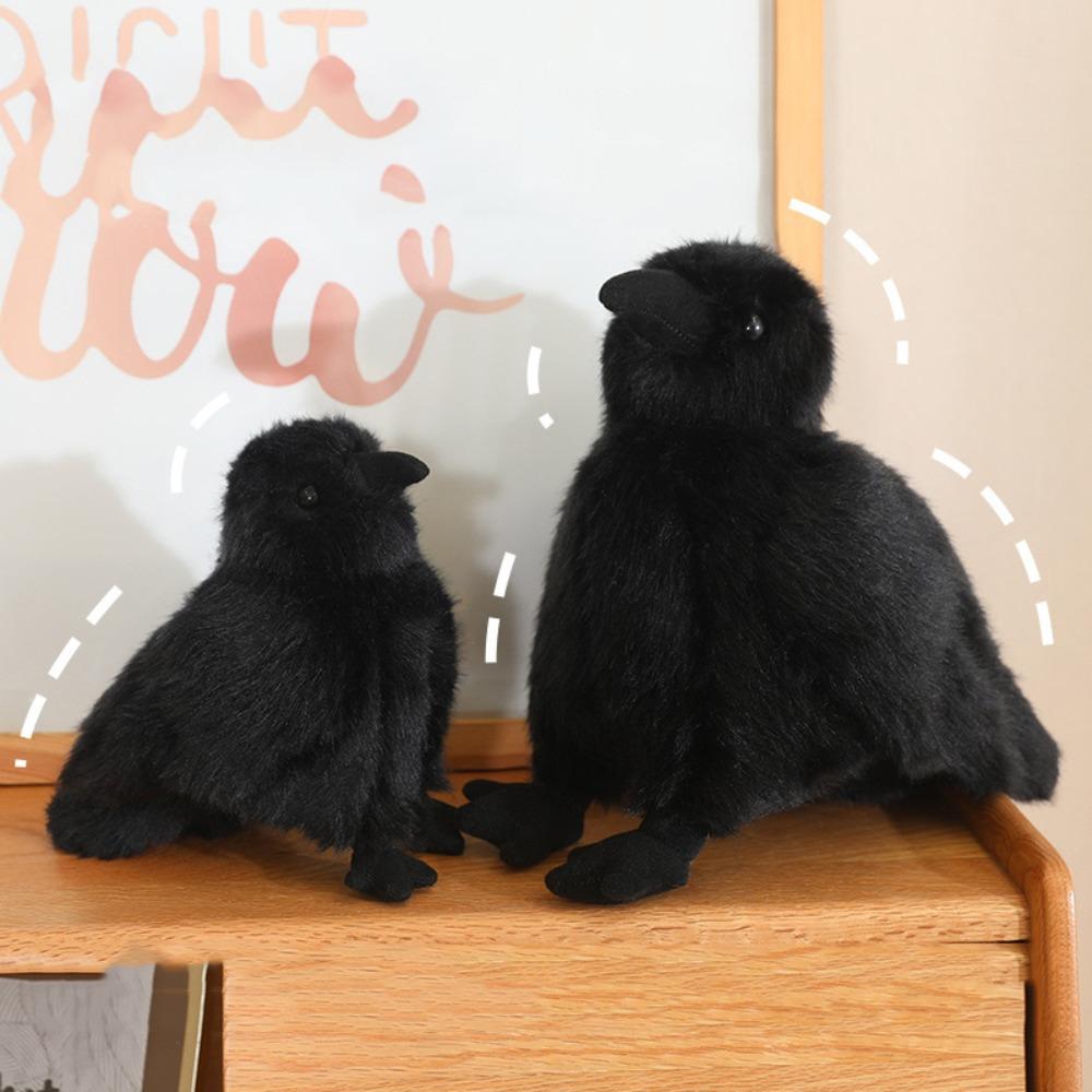 Cartoon Crow Plush Toy Soft Plushie Funny Animal Plush Doll Black Crow Doll Accompany Appease