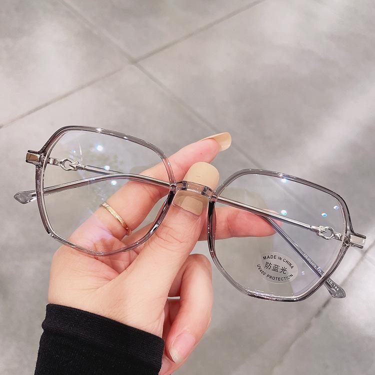 Женские очки для защиты глаз от синего света, оправа Tr90, простое лицо, тонкое лицо, уличные очки для близорукости, плоские очки 30109