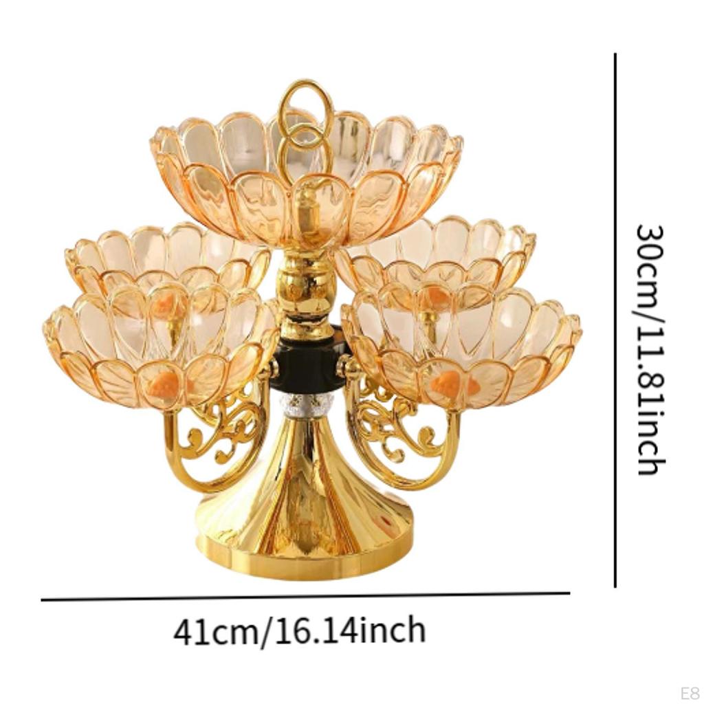 Вращающийся органайзер на 5 чаш для сухофруктов и закусок