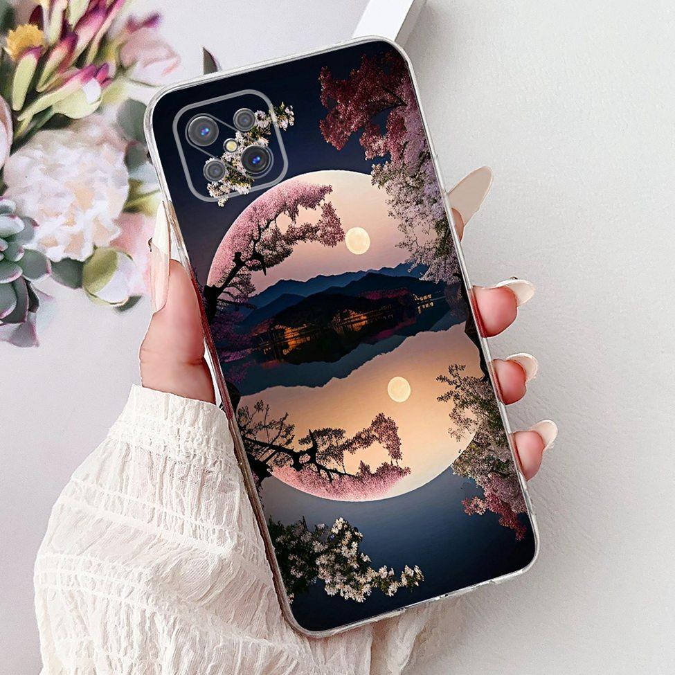 Прозрачный чехол-крышка для Oppo Reno 4Z 5G CPH2065 Милый Кот Модные Цветы Расписанный Мягкий Задний Чехол Для Телефона Oppo Reno4 Z 5G