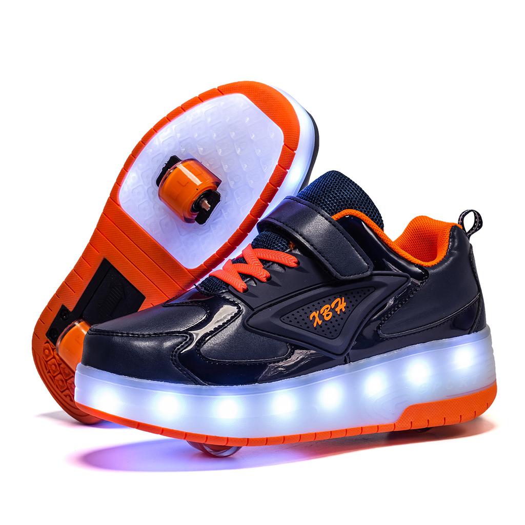 Luminous Led Runaway Shoes Double Wheel Boys Wheel Shoes