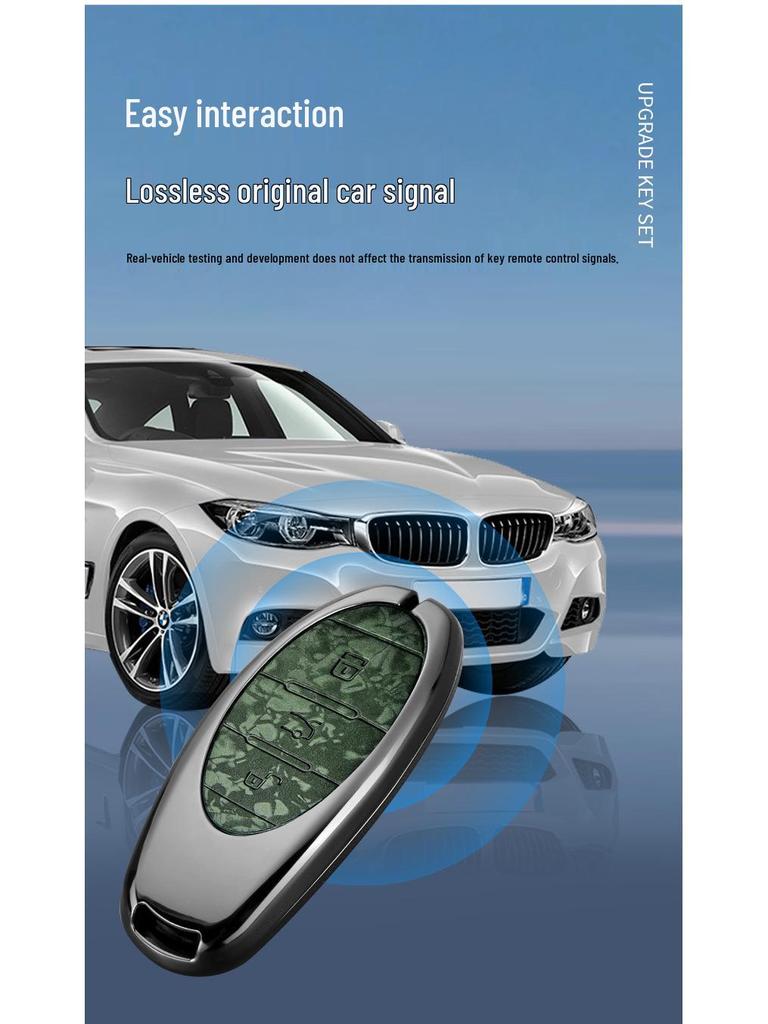 Чехол для ключа автомобиля FAW Bestune T77/T99/B70/T55/T33 с креативной пряжкой - Полностью закрывающийся корпус для мужчин и женщин