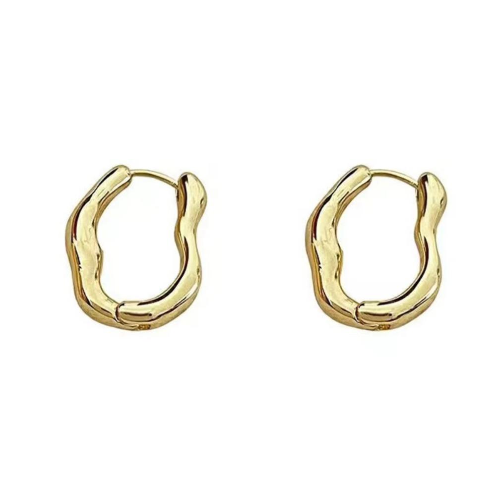Temperament Irregular Geometric Earrings Twist Wave Wave Earrings Fashion Accessories