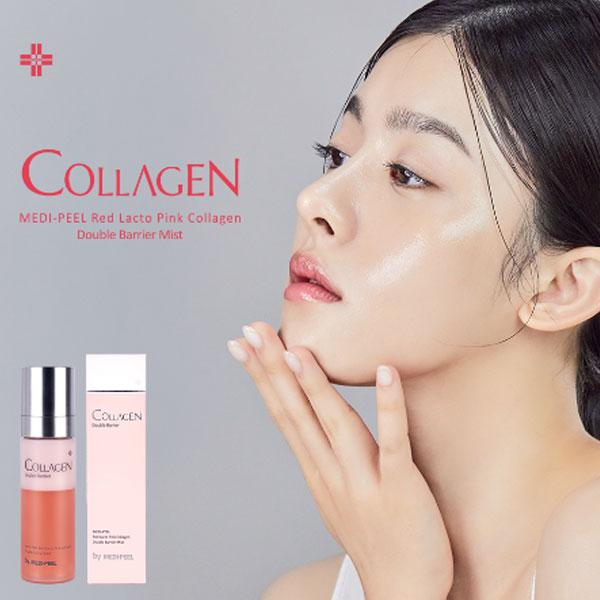 MEDIPEEL Red Lacto Pink Collagen Radiant Double Barrier Mist 80 мл