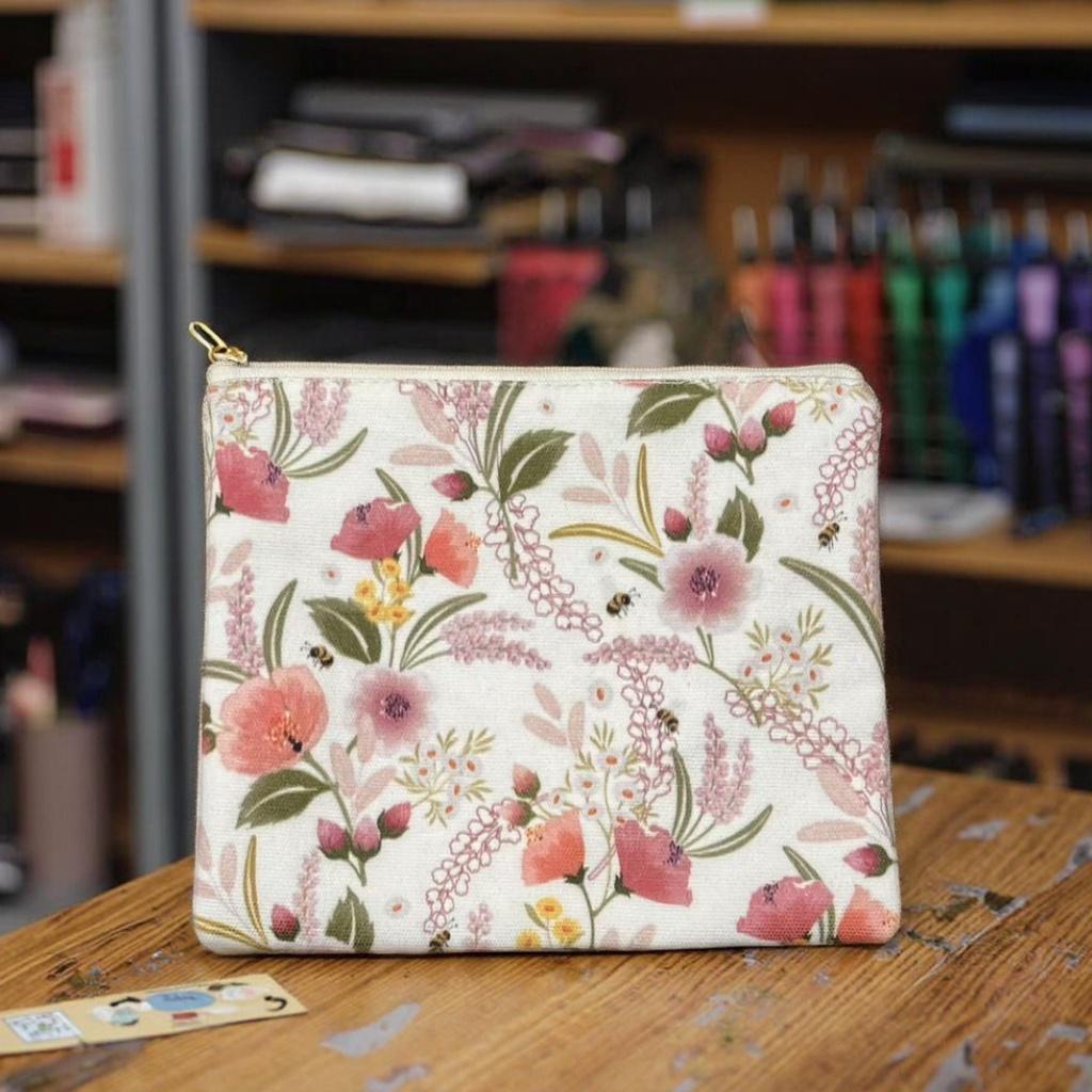 High Quality Premium Blue Canvas Coin Purse Makeup Bag Customizable Design Rope Handle Factory Direct Cosmetic Bags Cases
