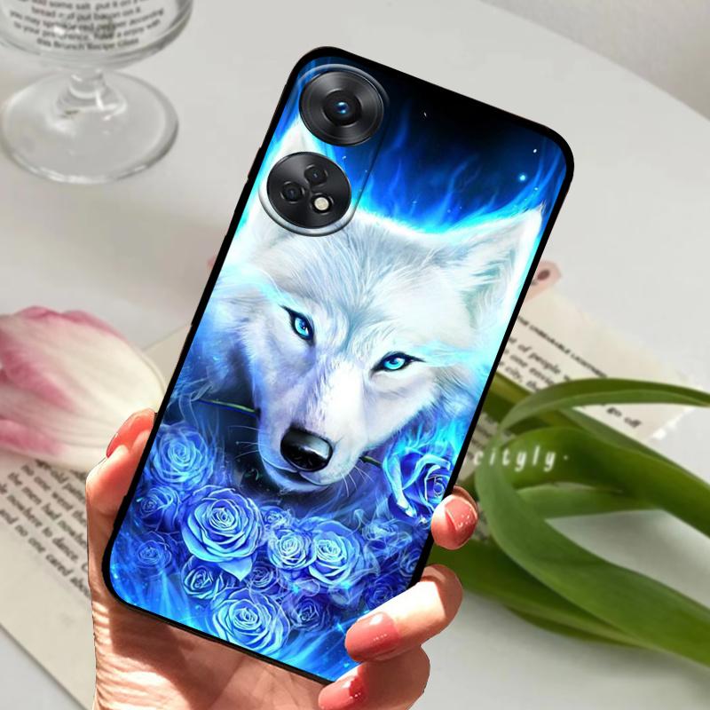 Чехол для OPPO Reno 8T CPH2481 с рисунком «Волк и Мрамор» Мягкий силикон Прозрачная крышка Funda для телефона OPPO Reno8 T Чехол для Reno 8T 4G Coque