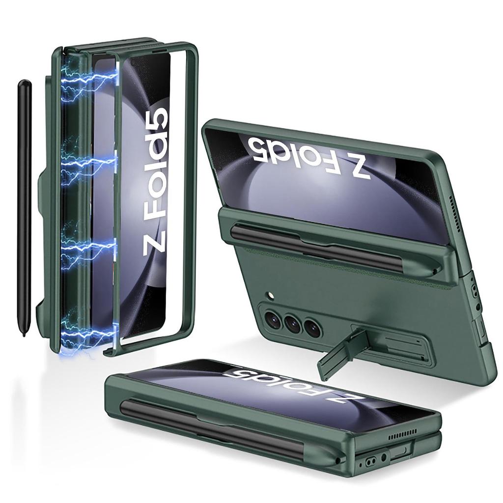 Samsung Galaxy Z Fold 5 Magnetic Folding Case with Pen Slot & Full Coverage Protection