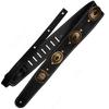 Richter Straps Motorhead Brass Guitar Strap #1566 Black/Old