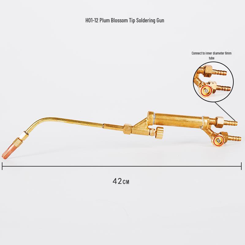 All-Copper H01-2 High-Temp Gas Welding Torch, 4L Propane/Acetylene/LPG/NG Portable Welding Accessory.
