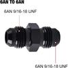 EVIL ENERGY 6AN Male to Male Flare Coupler Union Straight Fuel Hose Adapter Fitting Black 2PCS