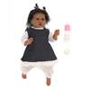 55cm / 21.7in African Girl Dolls Simulation Lifelike Baby Play Doll Feeding Bottle Pacifier Set