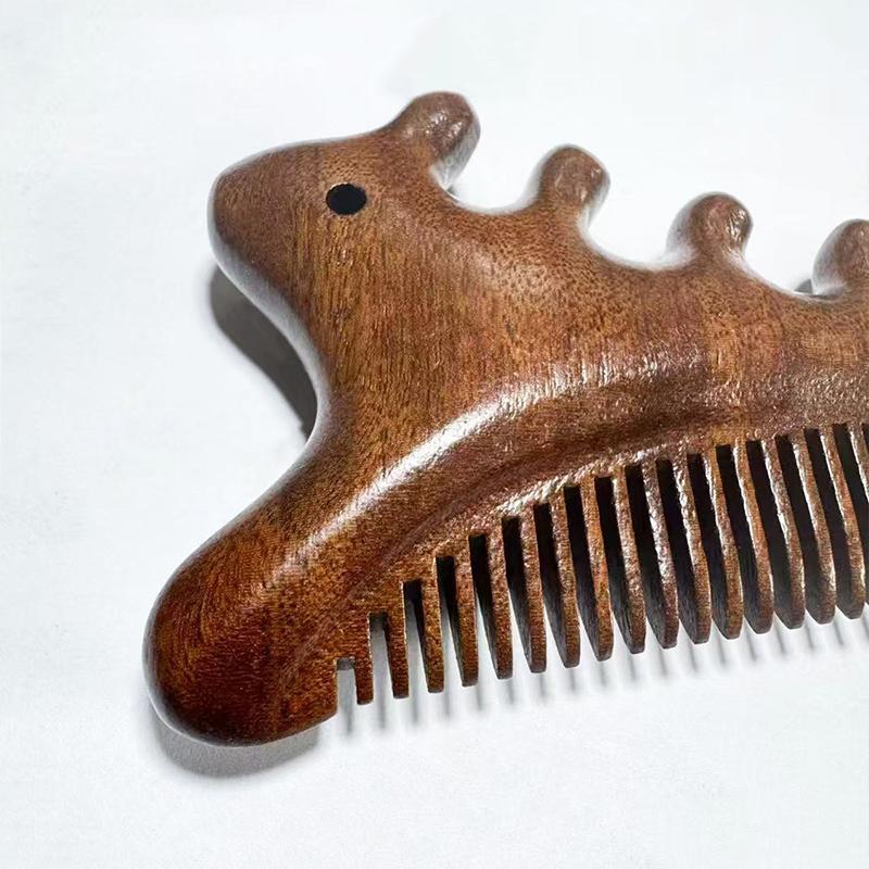 Head Body Massager Neck Face Health Care Massage Tool Meridian Scalp Four-In-One Sandalwood Comb Massage Acupoint Nose Scraper