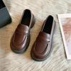 Fashion Japanese Style Fashion Leather Single Shoes for Women In Autumn 2025,new British Style Black Platform Loafers Zapatos De Mujer