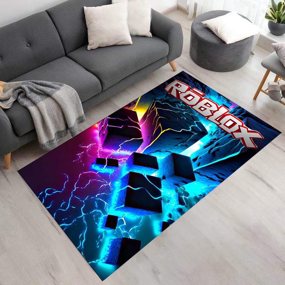 Roblox Area Rug Perfect for Game Room Dormitory Playrooms Kitchen Antislip Carpet Decorate Offices Perfect Gift for Valentine's Wedding Birthday