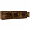 TV Cabinet with LED Lighting Smoked Oak Finish 180 x 34 x 50 cm