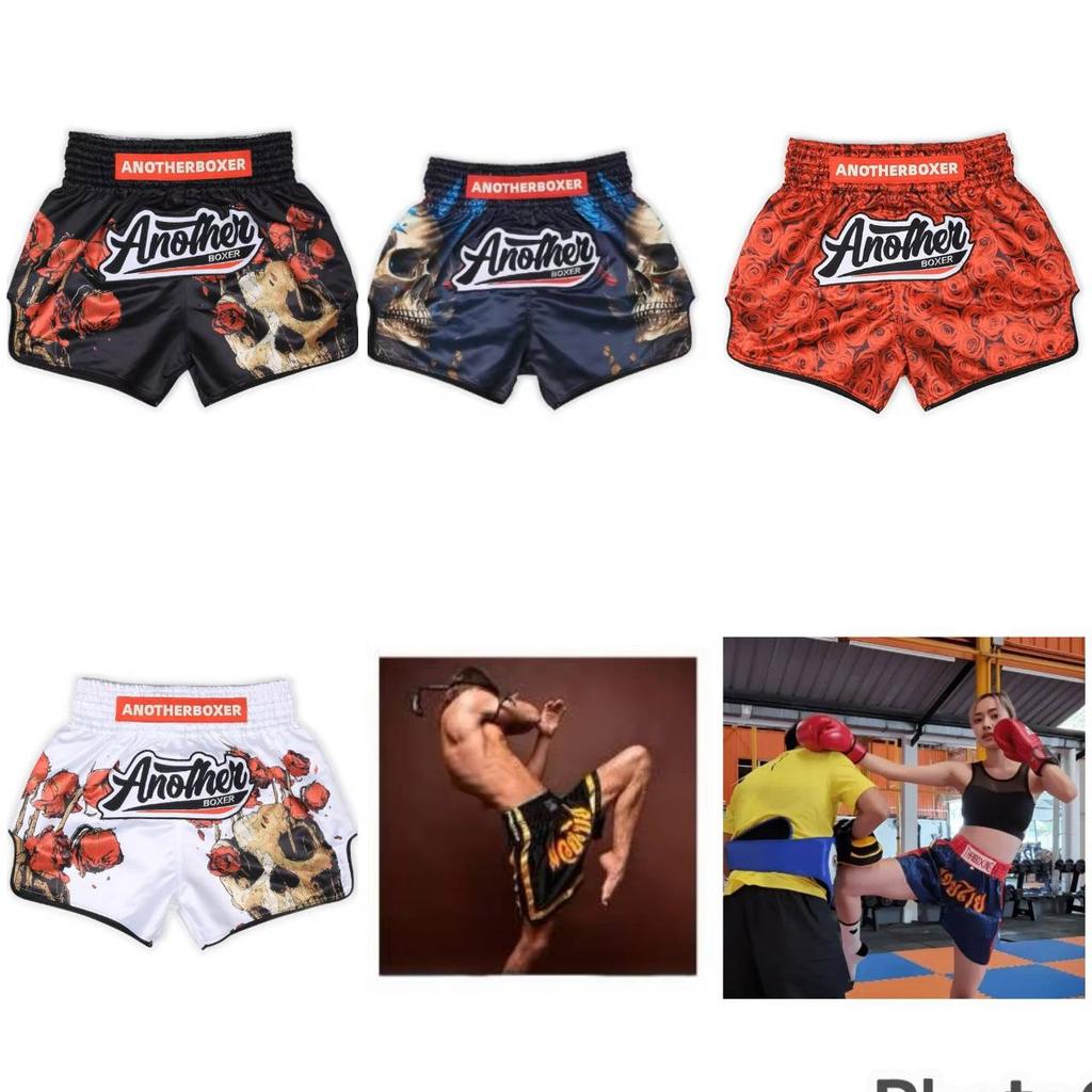 Skull Rose Flower Muay Thai MMA UFC Martial Arts Shorts Pants Kickboxing Boxing Fight Unisex Men Women Kid Quick Dry Print Elastic Polyester Training