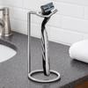 Stainless Steel Shaver Storage Rack Silver Easy Carry Shaver Display Stand Safety Razor Brush Holder Long Handle Shaving