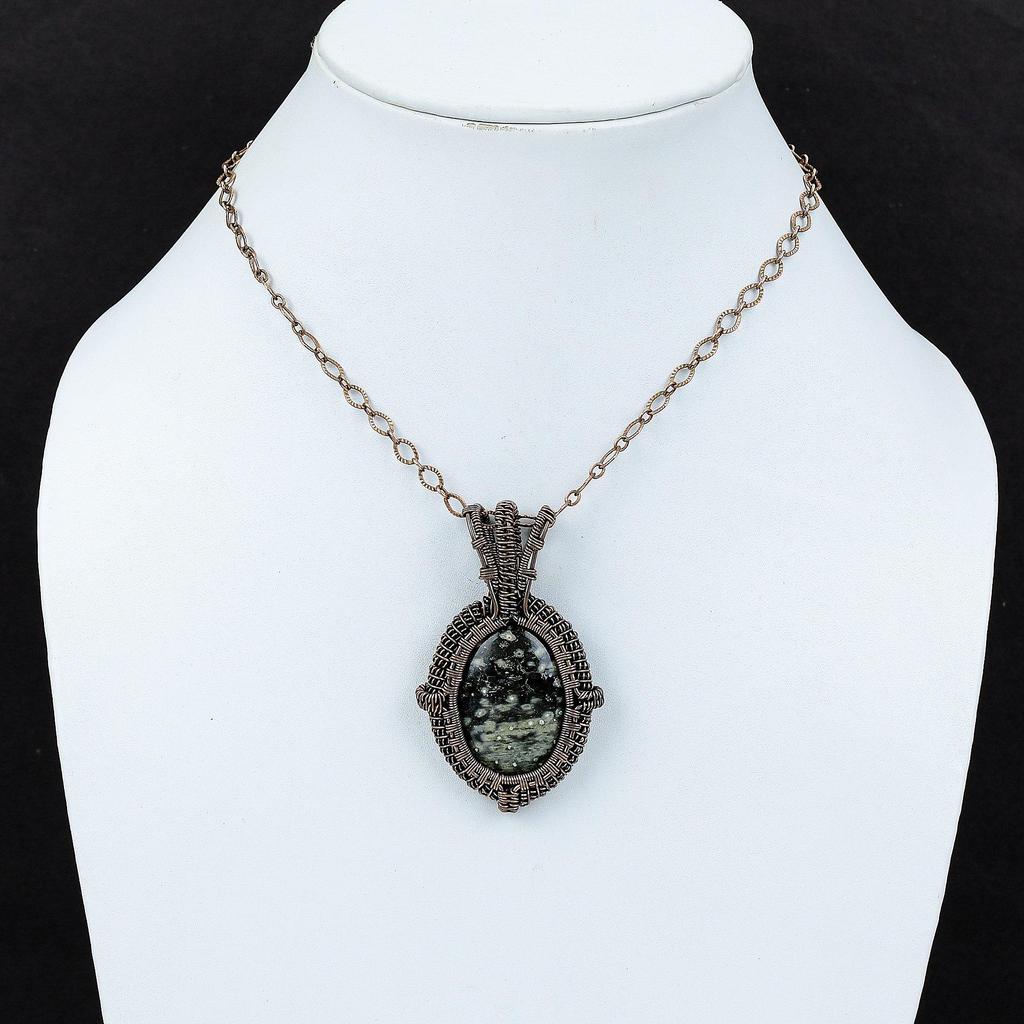 Ocean Jasper Pendant Copper Wire Wrapped Pendant Ocean Jasper Jewelry Gemstone Pendant Copper Jewelry Handmade Stylish Pendant Gift For Mom