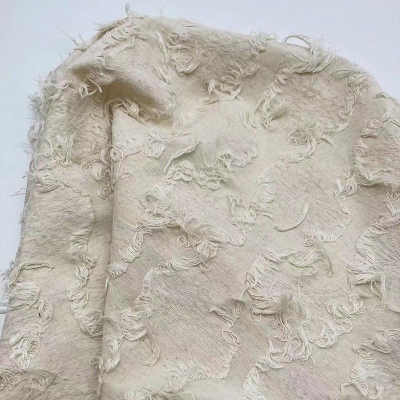 100X150Cm Flower Tassel Cotton Linen Fabric DIY Creative Shirt Jacket Pants Clothing Design Sewing Material Clothing Supplies