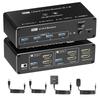 8K HDMI KVM-переключатель 2PC Switching с выходом KVM-переключатель Клавиатура Мышь Принтер 4K 144 Гц HDMI 2 Входа 2 Выхода USB 2 Входа 4 Выхода Switching