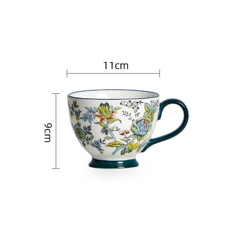 Американская керамическая кружка с креативным рисунком, расписанным вручную, чашка для завтрака, кофейная кружка, чашка для сока, чашка для молока, бытовая чашка для чая, чашка для воды