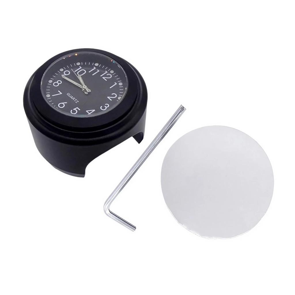 Motorcycle Quartz Clock 7 8 Inch Waterproof Chrome Handlebar Mount Watch Aluminum Luminous