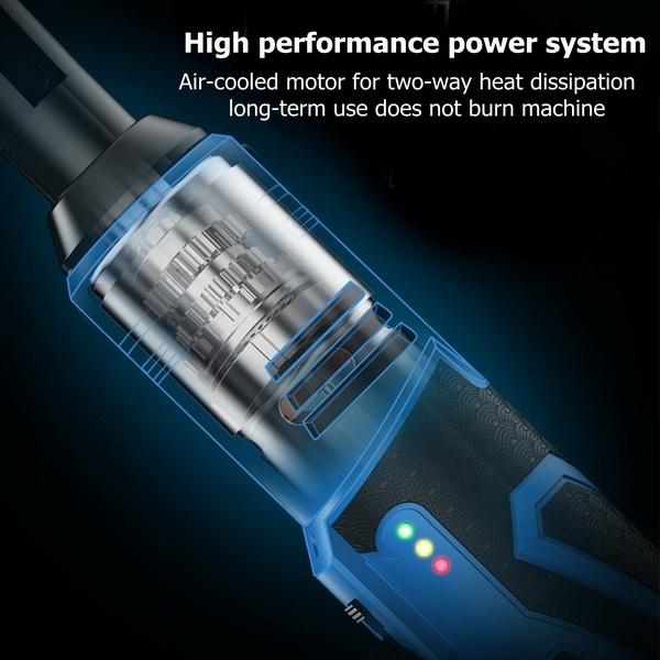 28V 60Nm Electric Cordless 90° Ratchet Wrench 3/8