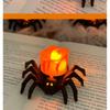 Хэллоуин Паук Свеча Лампа Светодиодная Электронная Светящаяся Ночная Лампа Пирог