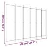 VidaXL Room Divider 6 Panels Folding Room Separator Privacy Screen Partition Living Room Decoration 350191