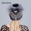 JERYAFUR Внутренние вязаные шапки, теплые новые модные зимние шапки для женщин, шапка из натурального норкового меха, женская лоскутная шапка из лисьего меха разных цветов