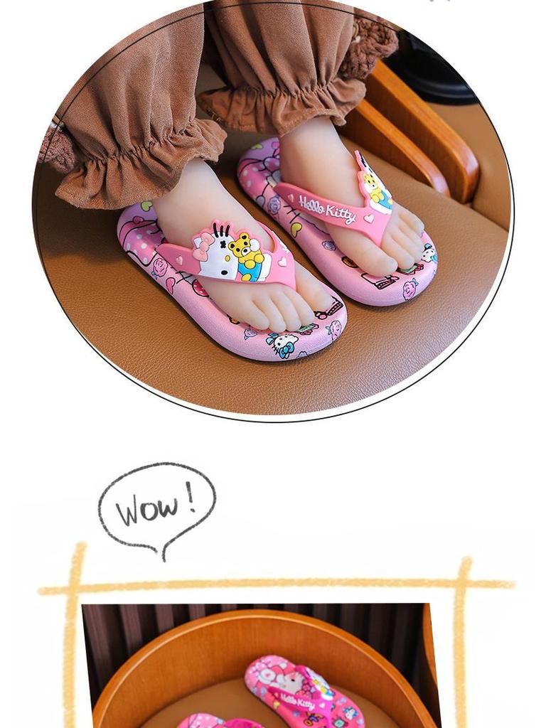 Очаровательные нескользящие шлепанцы для девочек 2-8 лет – Мягкие летние сандалии для дома или пляжа