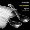 ZISIZ Crystal Clear Disposable Plastic Spoons