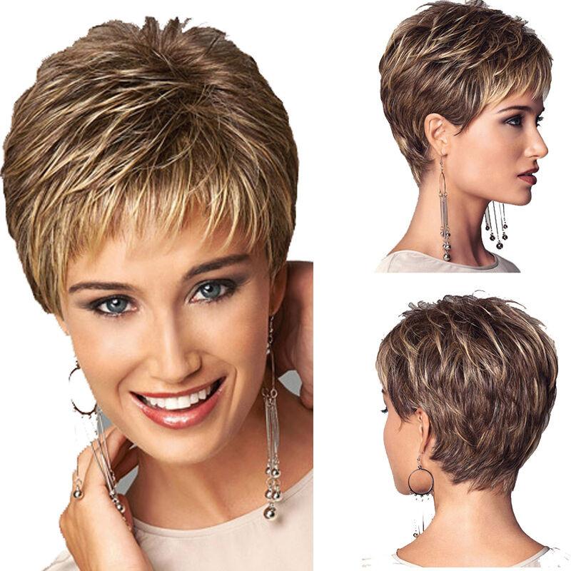 Premium Quality Short Blond And Brown Wigs Capless Design For Effortless Style And Comfort