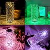 Factory Fast Delivery Free Sample Led Rose Crystal Table Lamp 3 Colors Rgb 16 Colors With Remote Control Touch