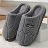 Order A Size Up Men Women Slippers Winter Thick Bottom Non-slip Interior Warm Men's House Slippers
