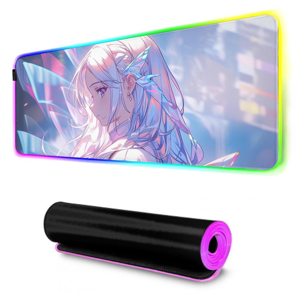 Коврик для мыши с RGB-подсветкой, игровой коврик для мыши, большой светодиодный коврик, коврик для стола ПК, светящийся коврик для мыши, большие коврики для клавиатуры, ковер для стола с подсветкой