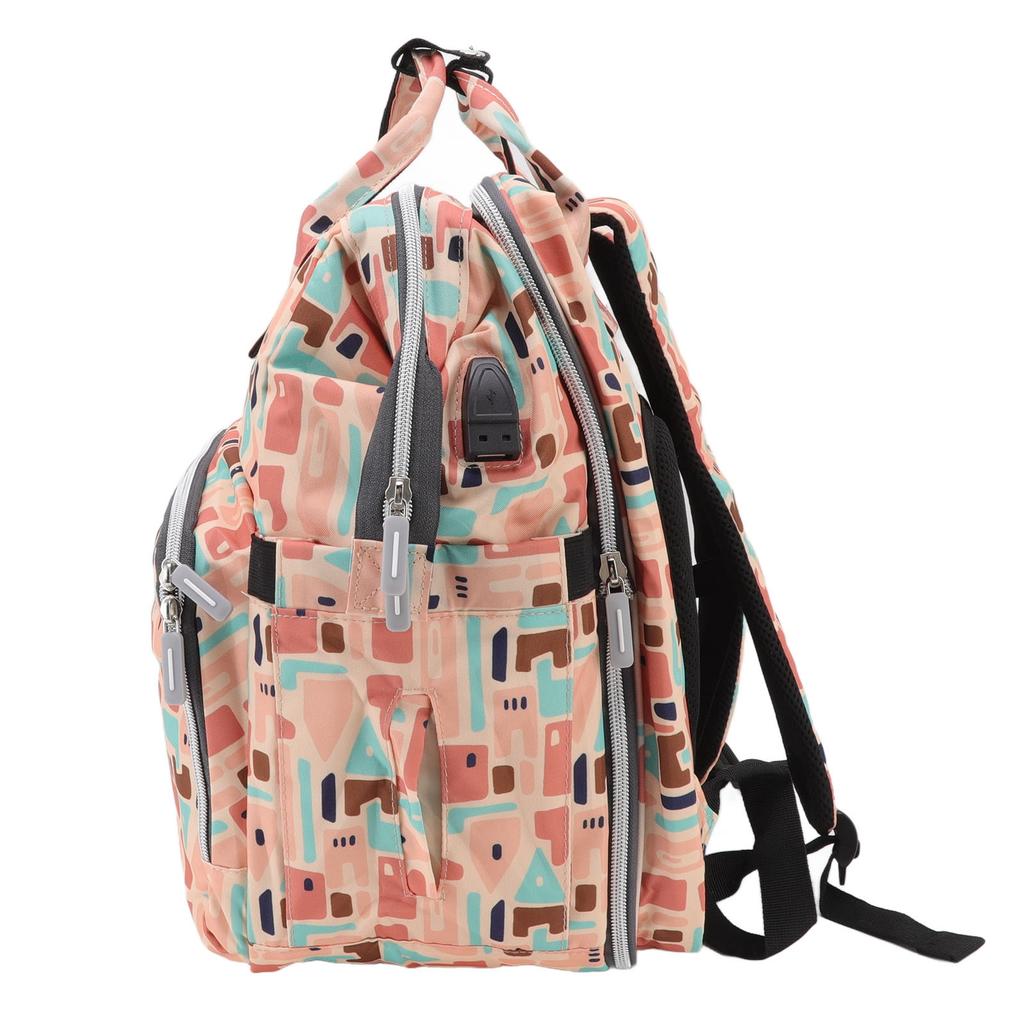 Baby Diaper Changing Bag Portable Crib Backpack Multifunctional Folding 20L Large Capacity for