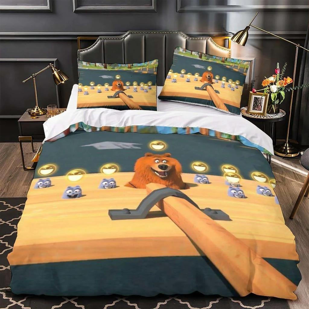 3D Printed Anime Grizzy and the Lemmings Bedding Set Single Twin Full Queen King Size Bed Set Adult Kid Bedroom Duvet Cover Sets