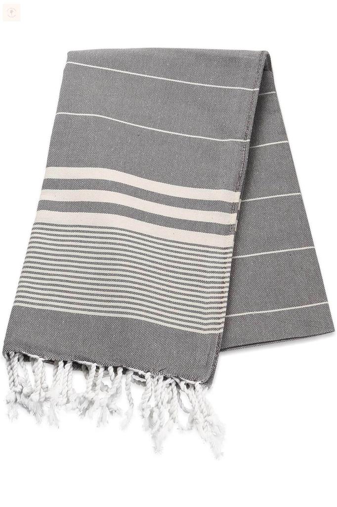 Мягкое банное пляжное полотенце из 100% хлопка в полоску, пештемаль, 100х180 см.