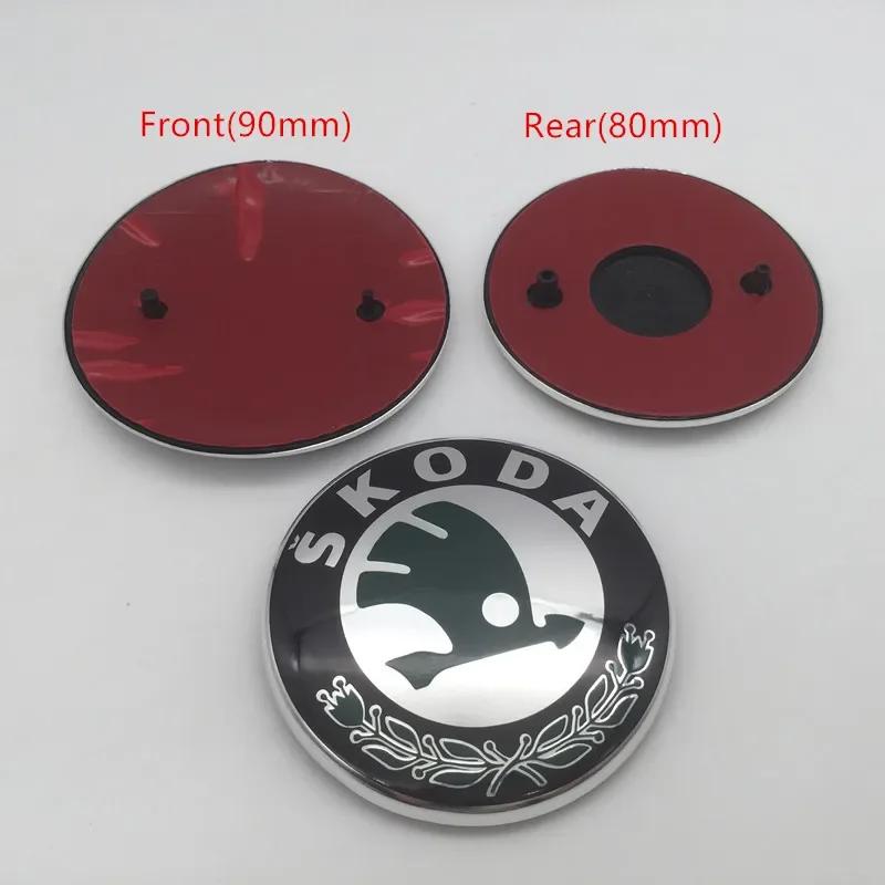 Car Sticker 2026 Hot 1pcs 3D  88mm 79mm for SKODA Car Front Grille Head Hood Bonnet Emblem Rear Tail Bumper Trunk Sticker Badge 