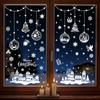 244 PCS Christmas Static Sticker 9 Sheets  Of Window Sticker Window Decoration Glass Sticker Shopping Mall Hotel Floor-to-ceiling Christmas Decoration